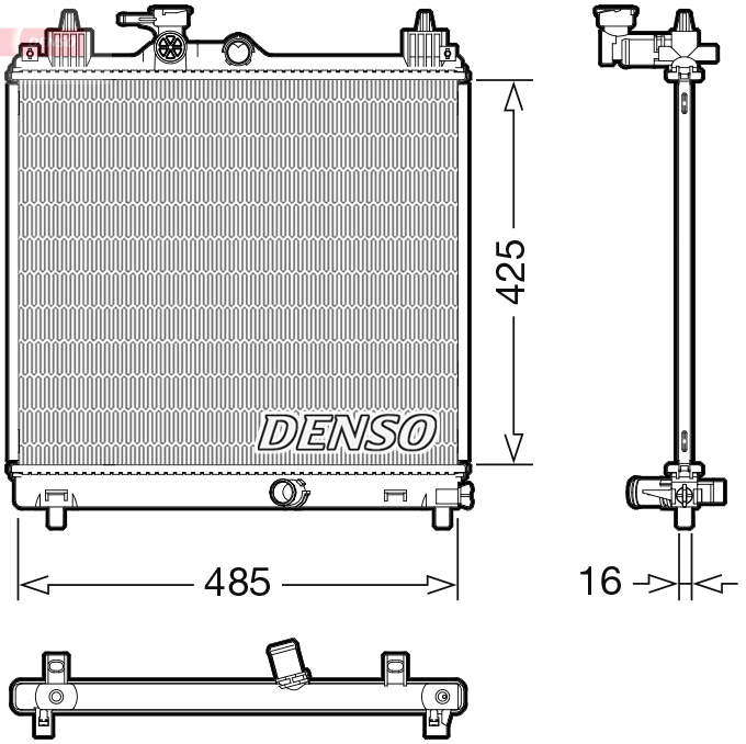 Radiator, engine cooling - DRM47042 DENSO