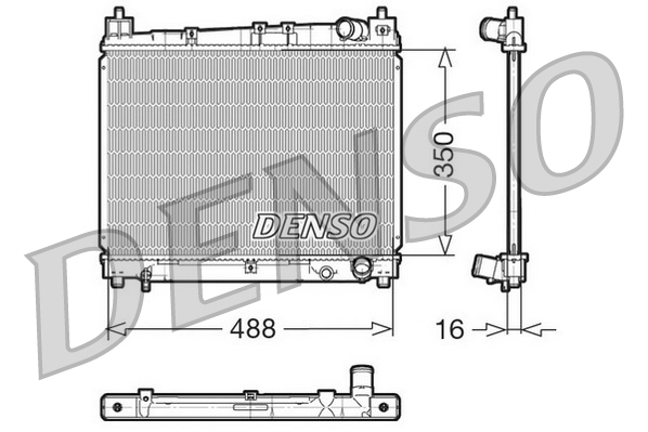Радиатор, охлаждение двигателя - DRM50006 DENSO