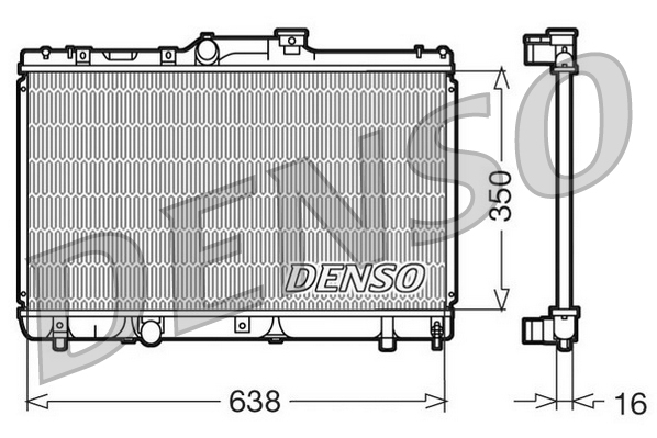 radiatorius, variklio aušinimas - DRM50013 DENSO