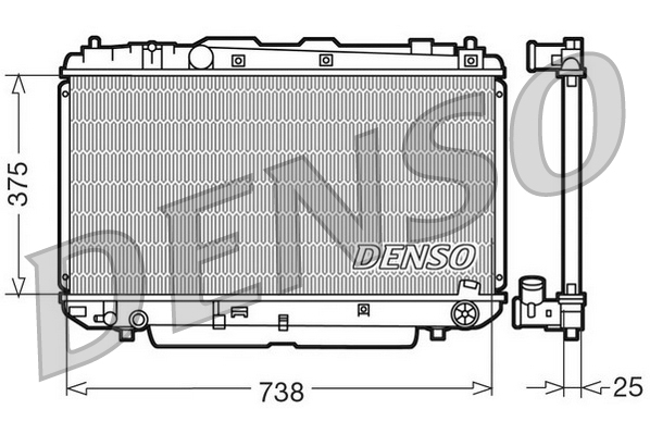Radiator, engine cooling - DRM50021 DENSO