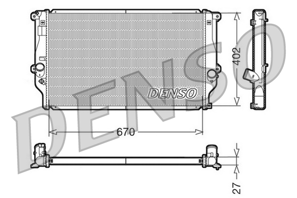 Radiator, engine cooling - DRM50025 DENSO