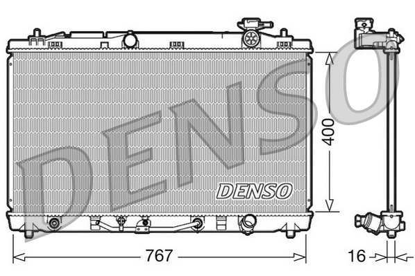 Radiatore, Raffreddamento motore - DRM50030 DENSO