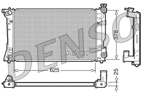radiatorius, variklio aušinimas - DRM50035 DENSO