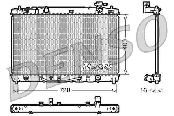 Radiator, engine cooling - DRM50041 DENSO