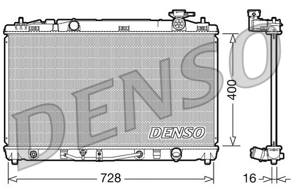 Радиатор, охлаждение двигателя - DRM50042 DENSO