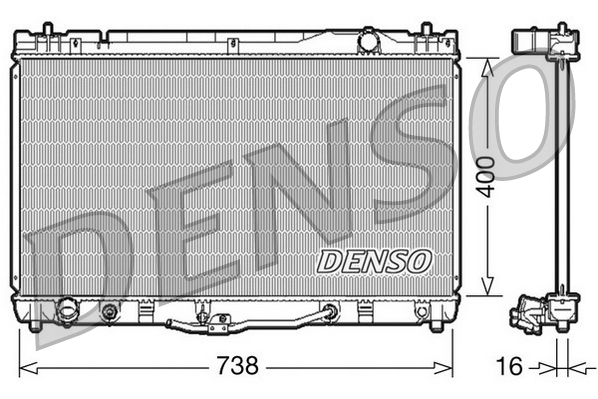 Radiator, engine cooling - DRM50043 DENSO