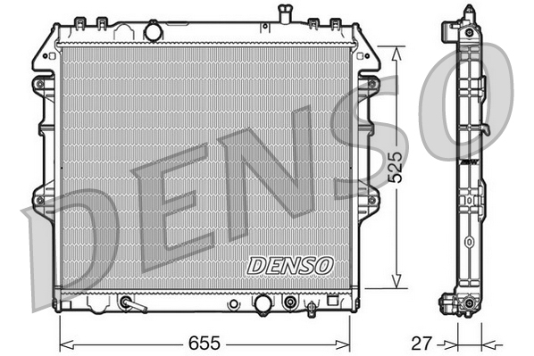 radiatorius, variklio aušinimas - DRM50045 DENSO