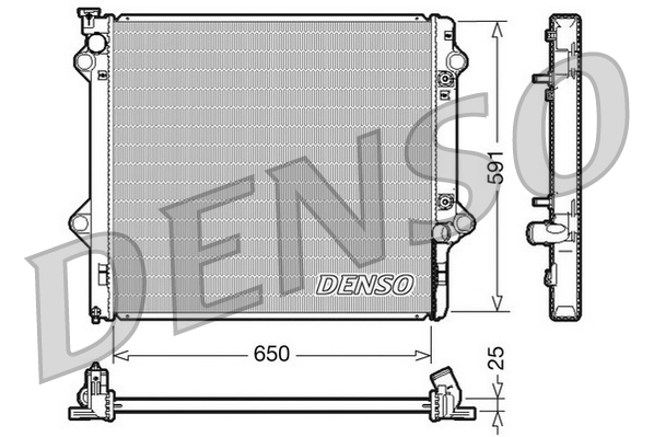Radiator, engine cooling - DRM50046 DENSO