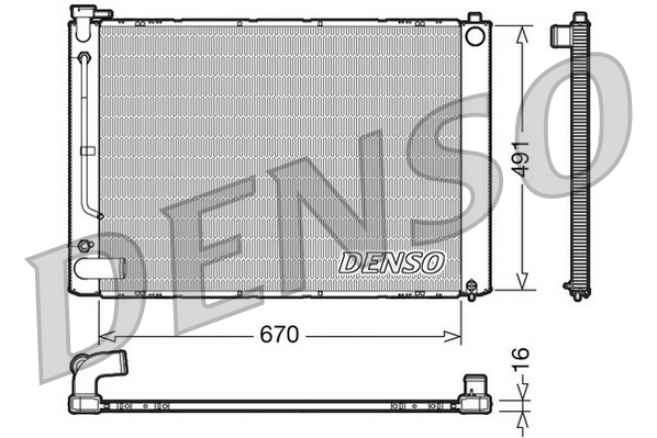 Radiatore, Raffreddamento motore - DRM50055 DENSO