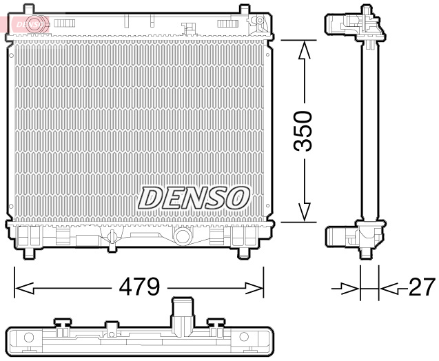 radiatorius, variklio aušinimas - DRM50058 DENSO