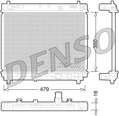Radiatore, Raffreddamento motore - DRM50059 DENSO