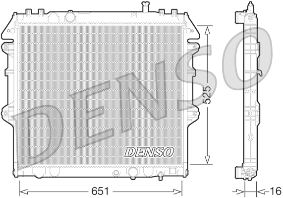 Radiator, engine cooling - DRM50069 DENSO