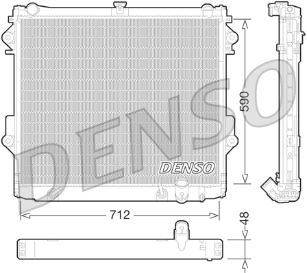 Radiatore, Raffreddamento motore - DRM50074 DENSO