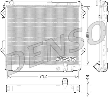 Radiator, engine cooling - DRM50075 DENSO