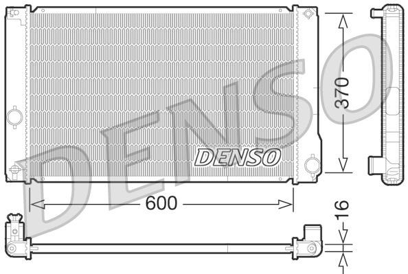 Radiator, engine cooling - DRM50076 DENSO