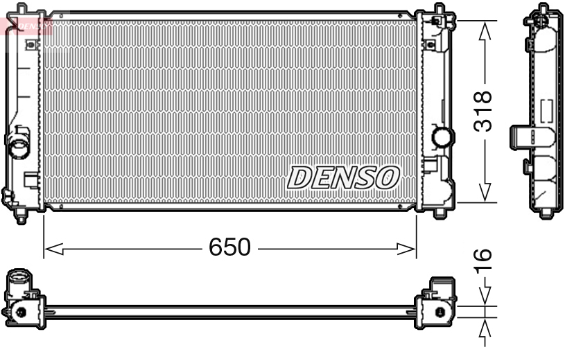 Радиатор, охлаждение двигателя - DRM50081 DENSO
