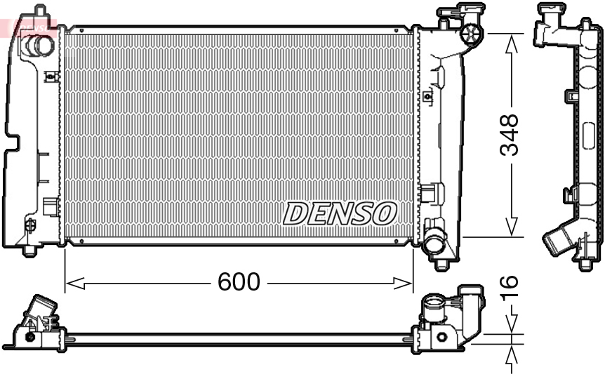 Radiator, engine cooling - DRM50085 DENSO