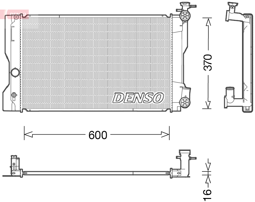 Radiatore, Raffreddamento motore - DRM50091 DENSO