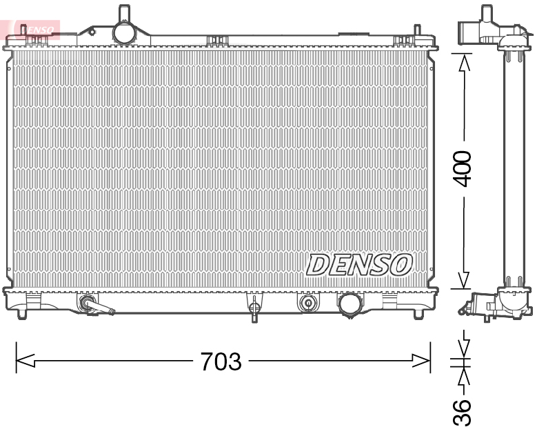 Радиатор, охлаждение двигателя - DRM50095 DENSO