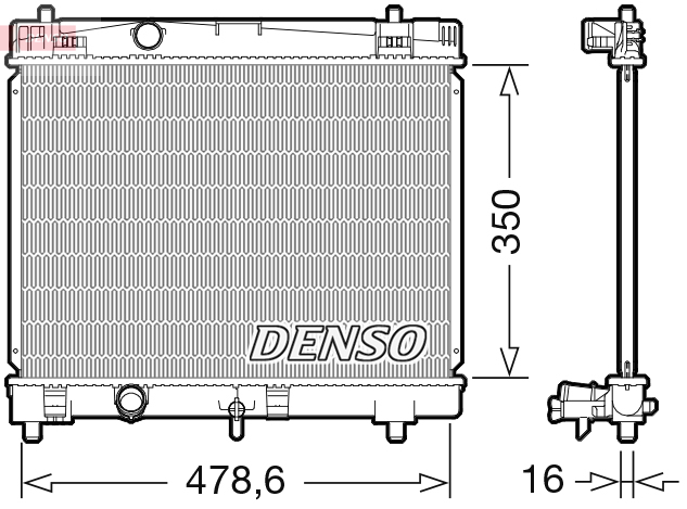 Радиатор, охлаждение двигателя - DRM50103 DENSO
