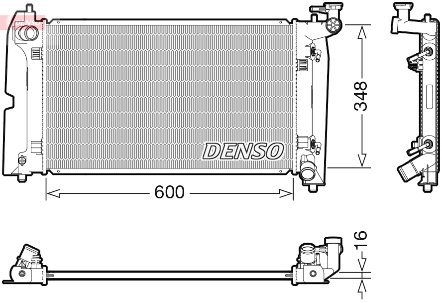 Радиатор, охлаждение двигателя - DRM50111 DENSO
