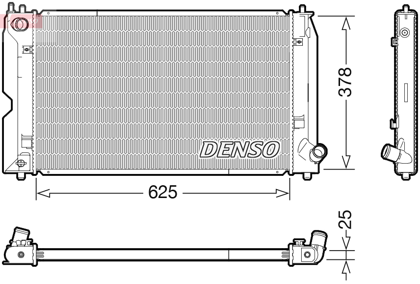 Radiator, engine cooling - DRM50119 DENSO