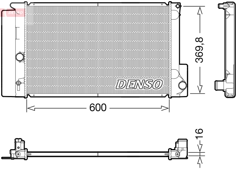 Radiatore, Raffreddamento motore - DRM50126 DENSO