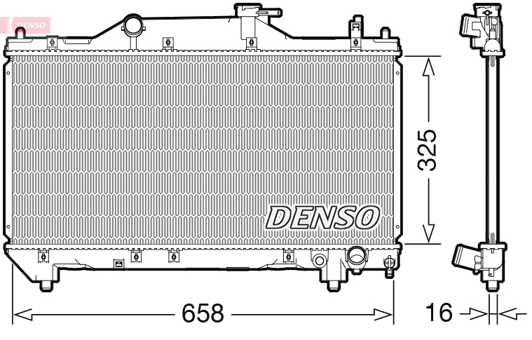 Radiatore, Raffreddamento motore - DRM50131 DENSO