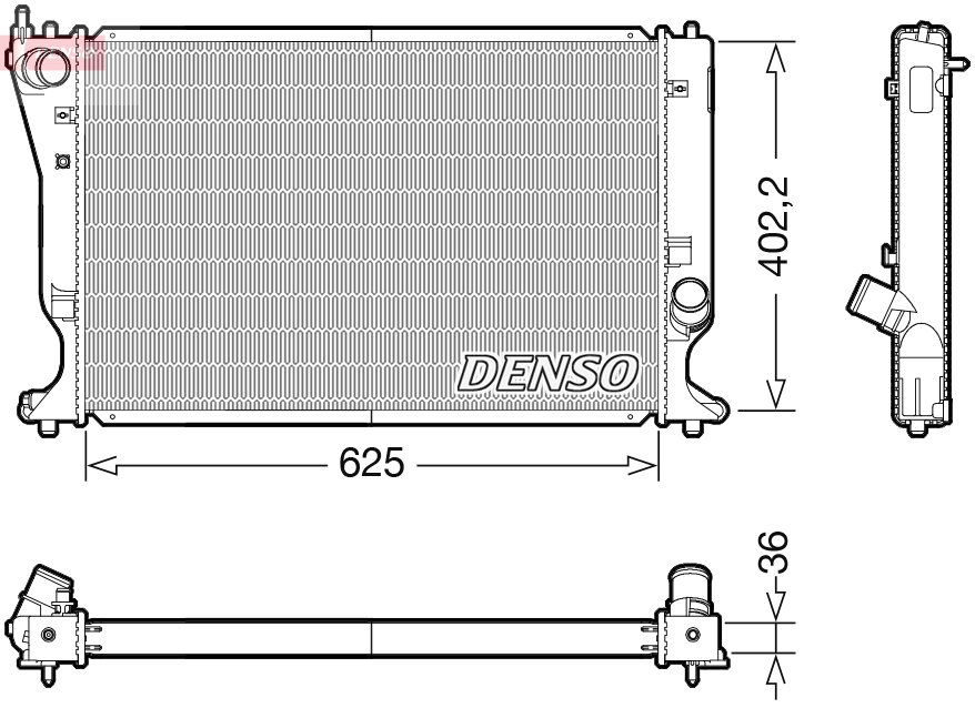 Radiator, engine cooling - DRM50132 DENSO