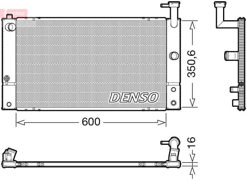 Радиатор, охлаждение двигателя - DRM50133 DENSO
