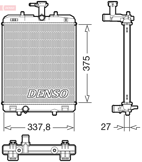 Radiator, engine cooling - DRM50134 DENSO