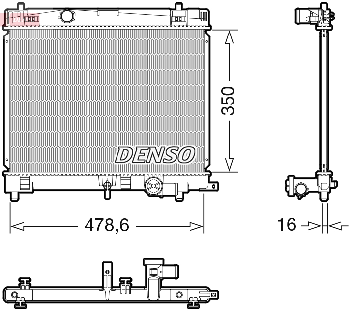 Radiatore, Raffreddamento motore - DRM50137 DENSO