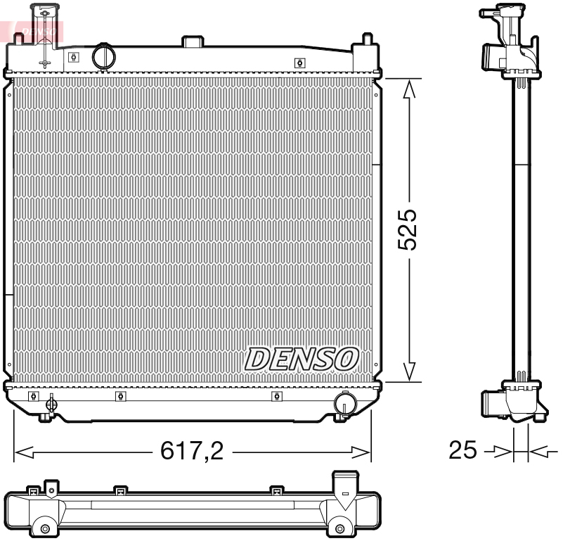radiatorius, variklio aušinimas - DRM50141 DENSO