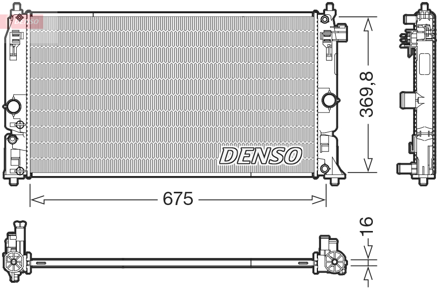 Radiatore, Raffreddamento motore - DRM50150 DENSO