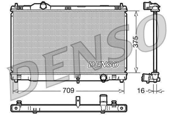 Radiatore, Raffreddamento motore - DRM51001 DENSO