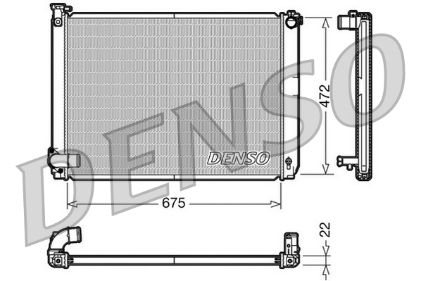 Радиатор, охлаждение двигателя - DRM51005 DENSO