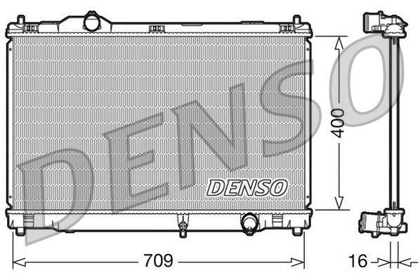 Radiatore, Raffreddamento motore - DRM51008 DENSO