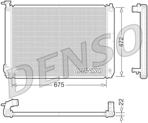 Радиатор, охлаждение двигателя - DRM51010 DENSO