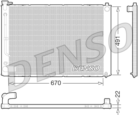 Radiator, engine cooling - DRM51011 DENSO