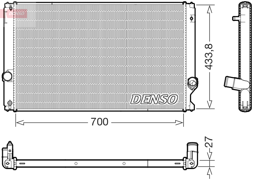 Kühler, Motorkühlung - DRM51019 DENSO