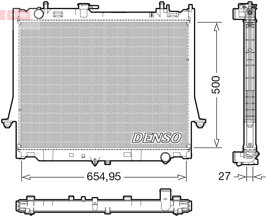 Radiator, engine cooling - DRM99014 DENSO