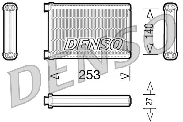 Heat Exchanger, interior heating - DRR05005 DENSO