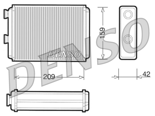 Heat Exchanger, interior heating - DRR09070 DENSO
