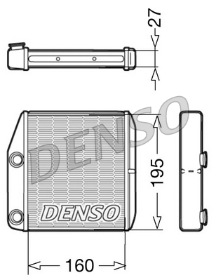 Теплообменник, отопление салона - DRR09075 DENSO