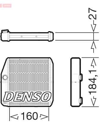 Heat Exchanger, interior heating - DRR09076 DENSO