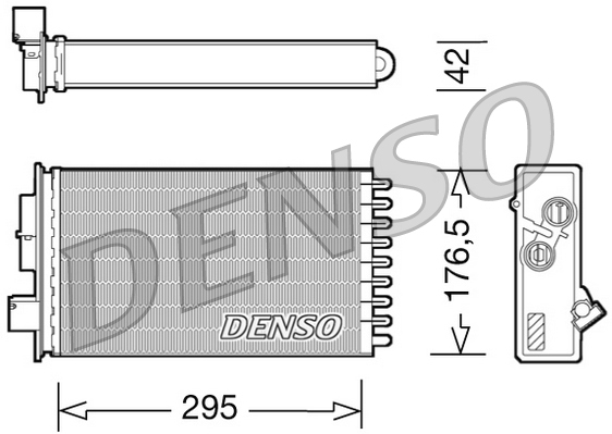 Heat Exchanger, interior heating - DRR12022 DENSO