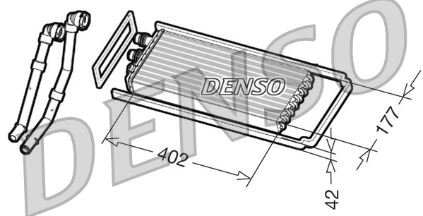 Heat Exchanger, interior heating - DRR12100 DENSO