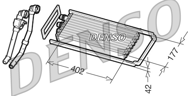 Heat Exchanger, interior heating - DRR12101 DENSO