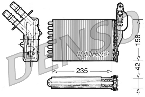 Heat Exchanger, interior heating - DRR23001 DENSO