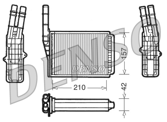 Теплообменник, отопление салона - DRR23013 DENSO